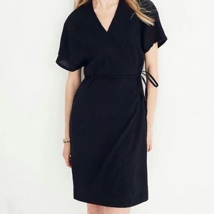 Madewell Black Gauze Wrap Dress M